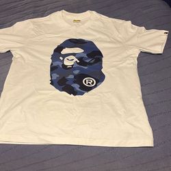 Blue Logo Bape Shirt Size Men’s Large