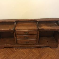 Wood Potting  Bench  With Draws