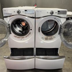 WHIRLPOOL XL CAPACITY WASHER DRYER ELECTRIC SET 