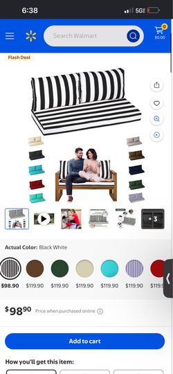 Outdoor Loveseat Cushion Set