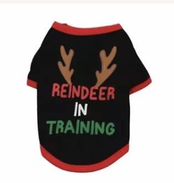 Dog shirt Raindeer In Training Shirt. Sm Dog