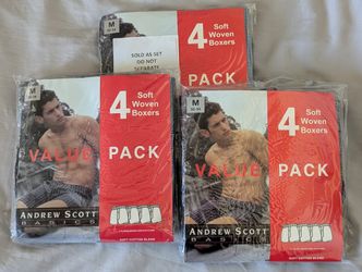 Medium Men Soft Woven Boxers (12 Total)