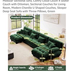 (Couch)Modular Sectional Sofa 