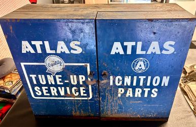 Vintage Auto Parts Cabinet