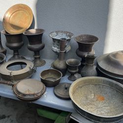 Vintage Iranian Copper Pots & Pans 