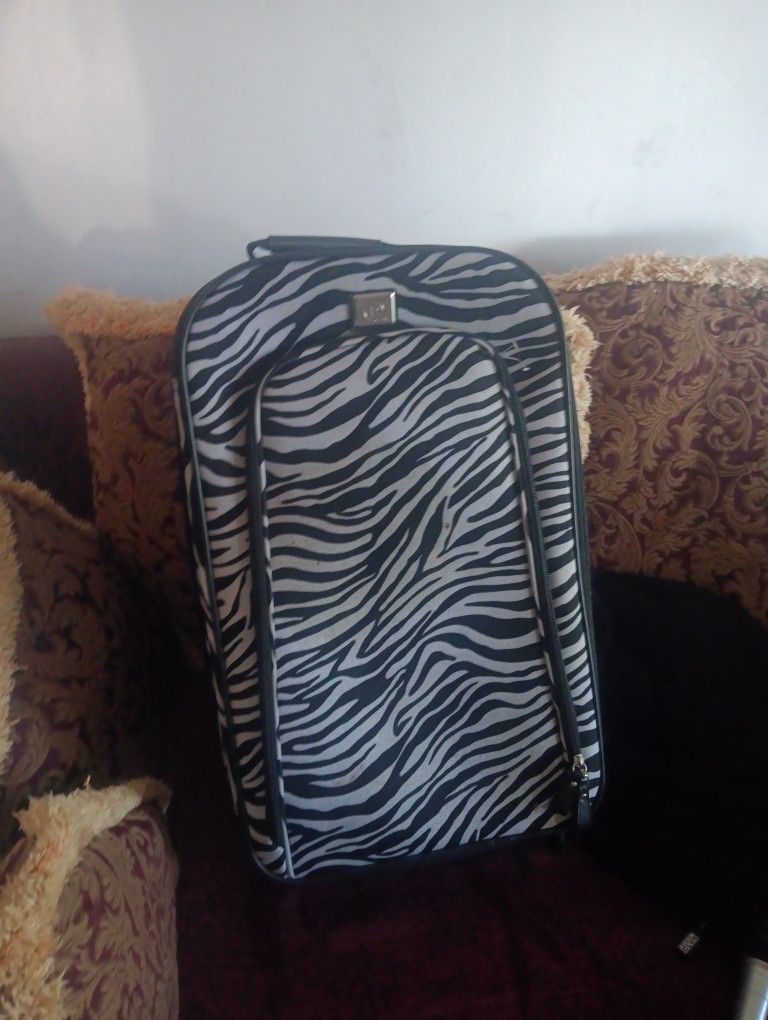 Zebra Printed Suitcase