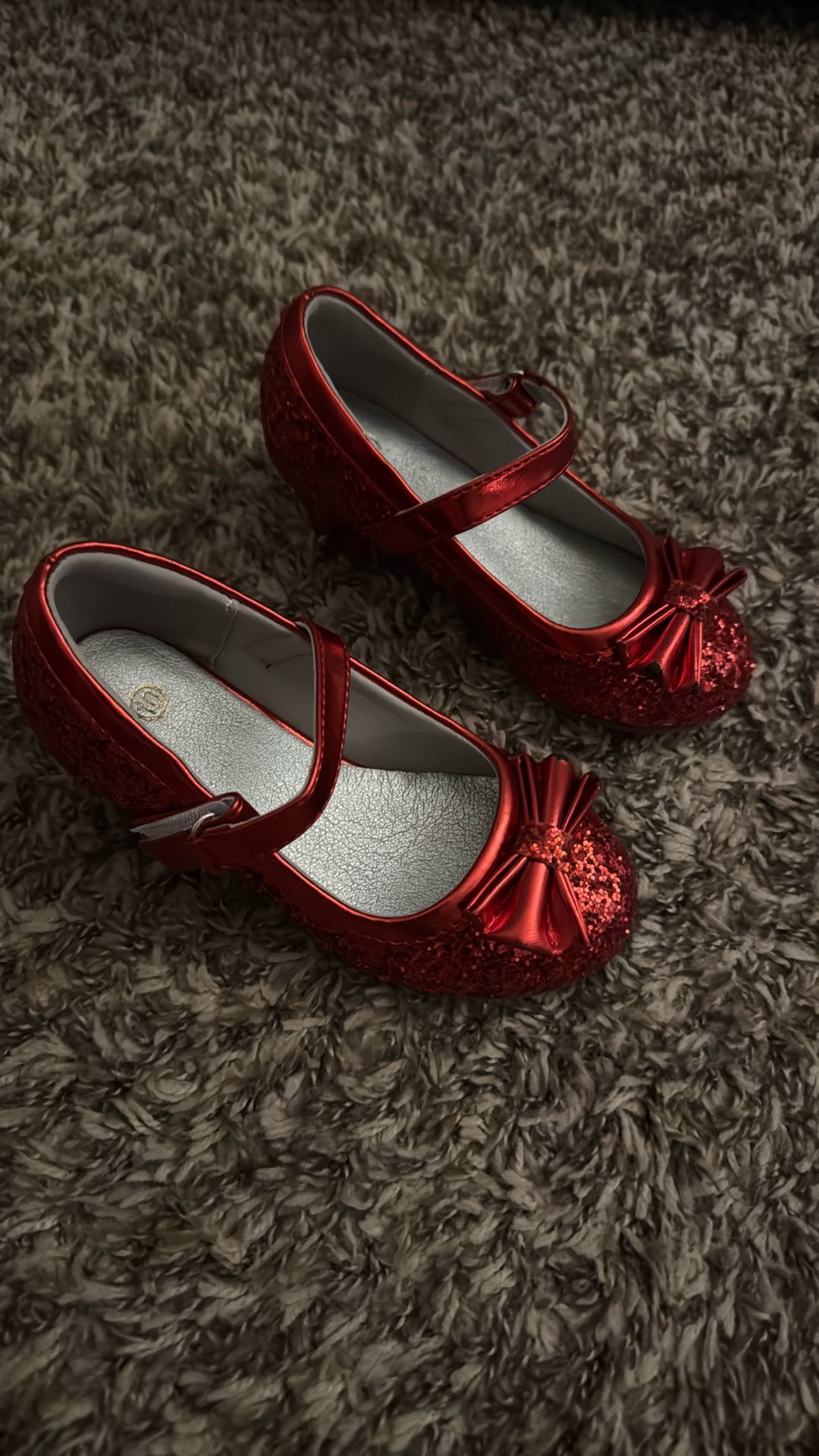 Girl Toddler Red Glitter High Heels