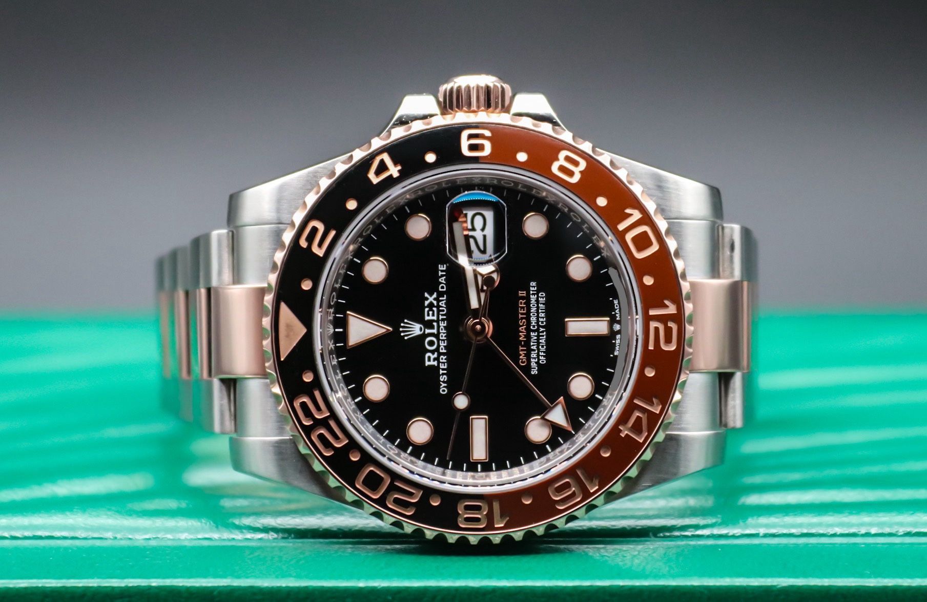 Rolex Rootbeer. GMT Two-tone. Rose. 126711CHNR