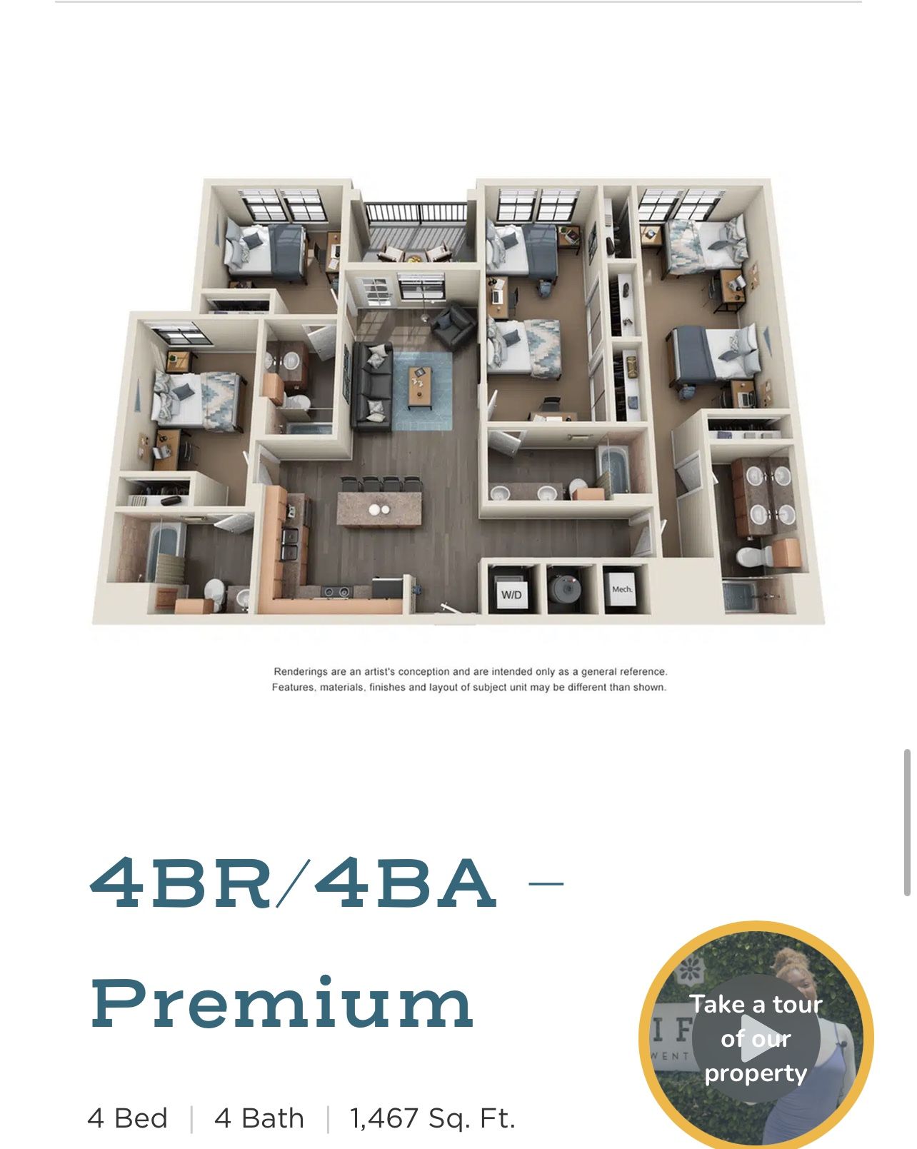 5025 Apartment Room For Sublease.