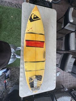 Cordell Surfboard 5’6 Yellow / Red Graphic Quiksilver