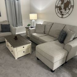 Ashley Furniture Living Room + Adjustable Queen Base