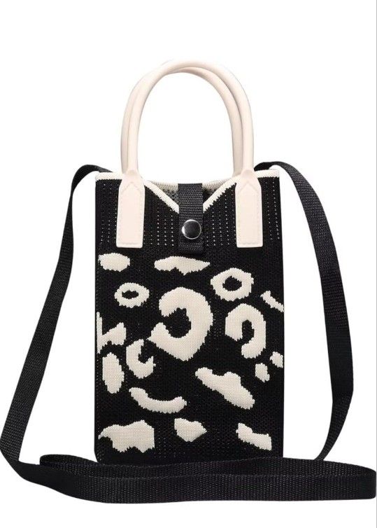 Blacl Knitted Crossbody bags