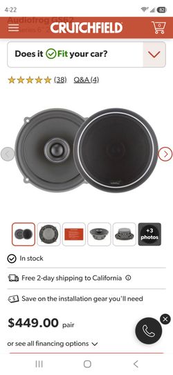 Audiofrog GS62 6" 2-Way Car Speakers Pair