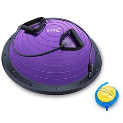 Balance Ball, Half Ball, Balance Ball, Exercise Workout Trainer, with Resistant Band, Strength