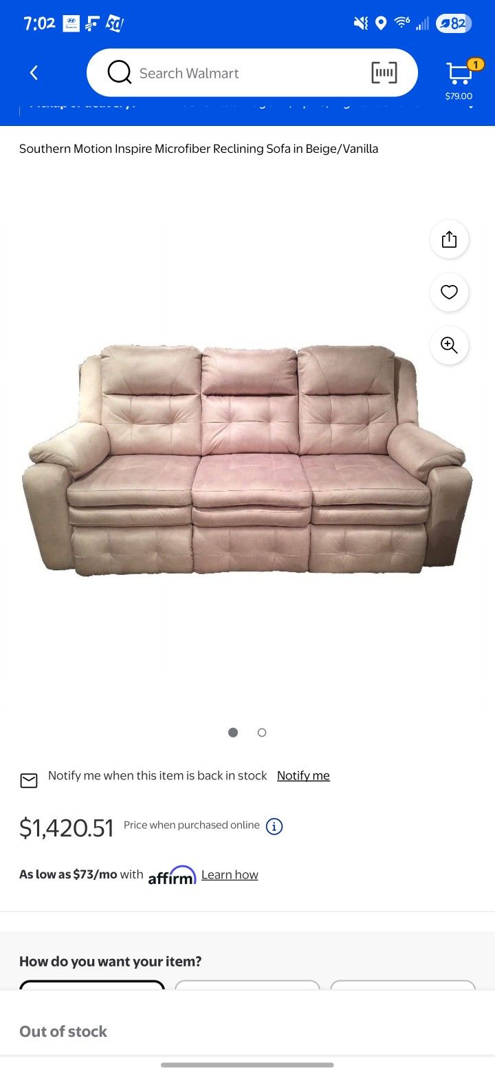 Power RECLINER SOFA/COUCH