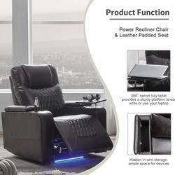 Power Recliner Faux Leather - See photos