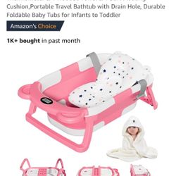 Pink Collapsible Baby Bathtub - New In Box! $15