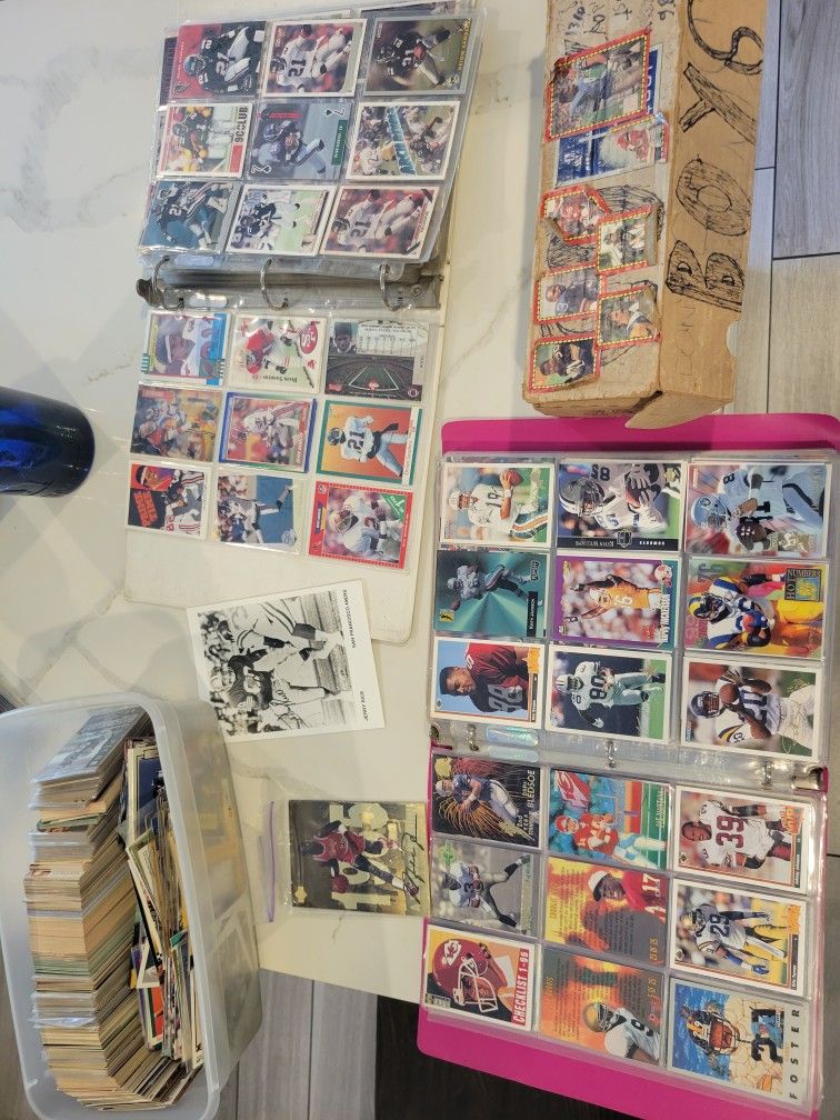 80\'s & 90\'s Football Cards, & 4 Jordan Cards