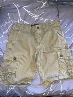 American Eage Active Flex Tan Cargo Shorts Sz 34