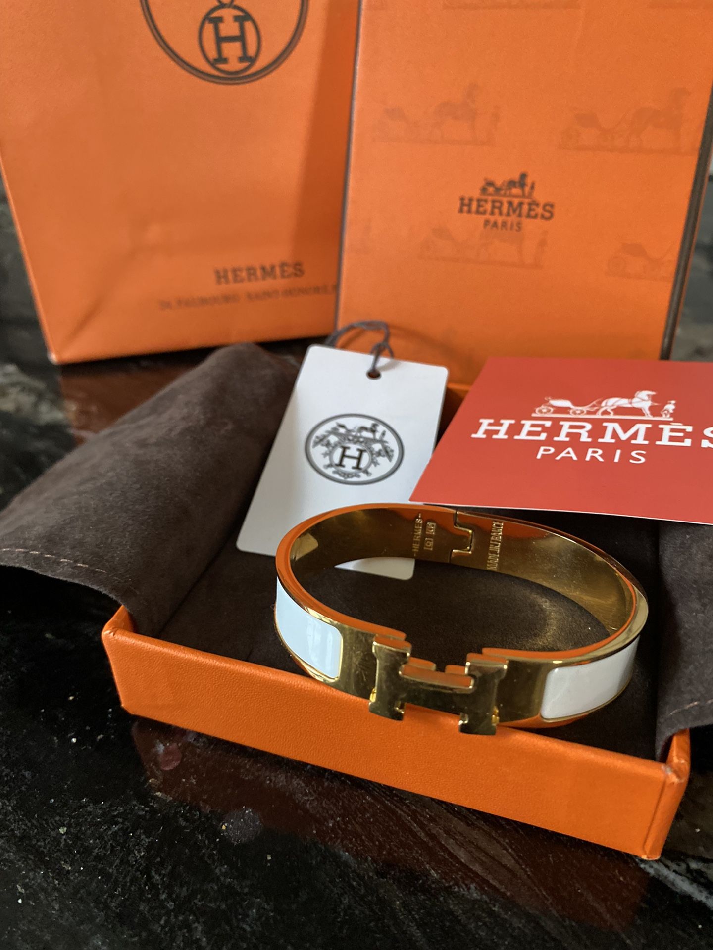 Authentic Hermès Clic Clac Enamel Bracelet