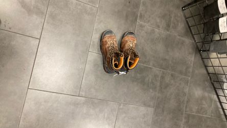 Brown Leather Work Boots Timberland