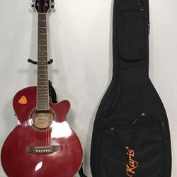 Acoustic Electric Guitar With Gig Bag 