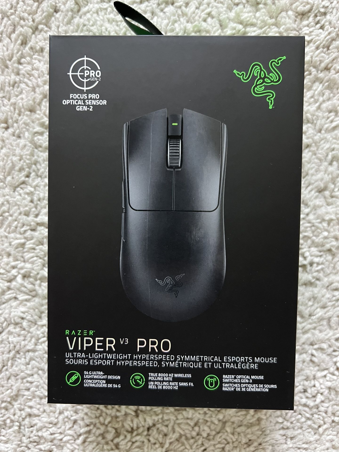 Razer Viper V3 Pro Wireless Esports Gaming Mouse: Black