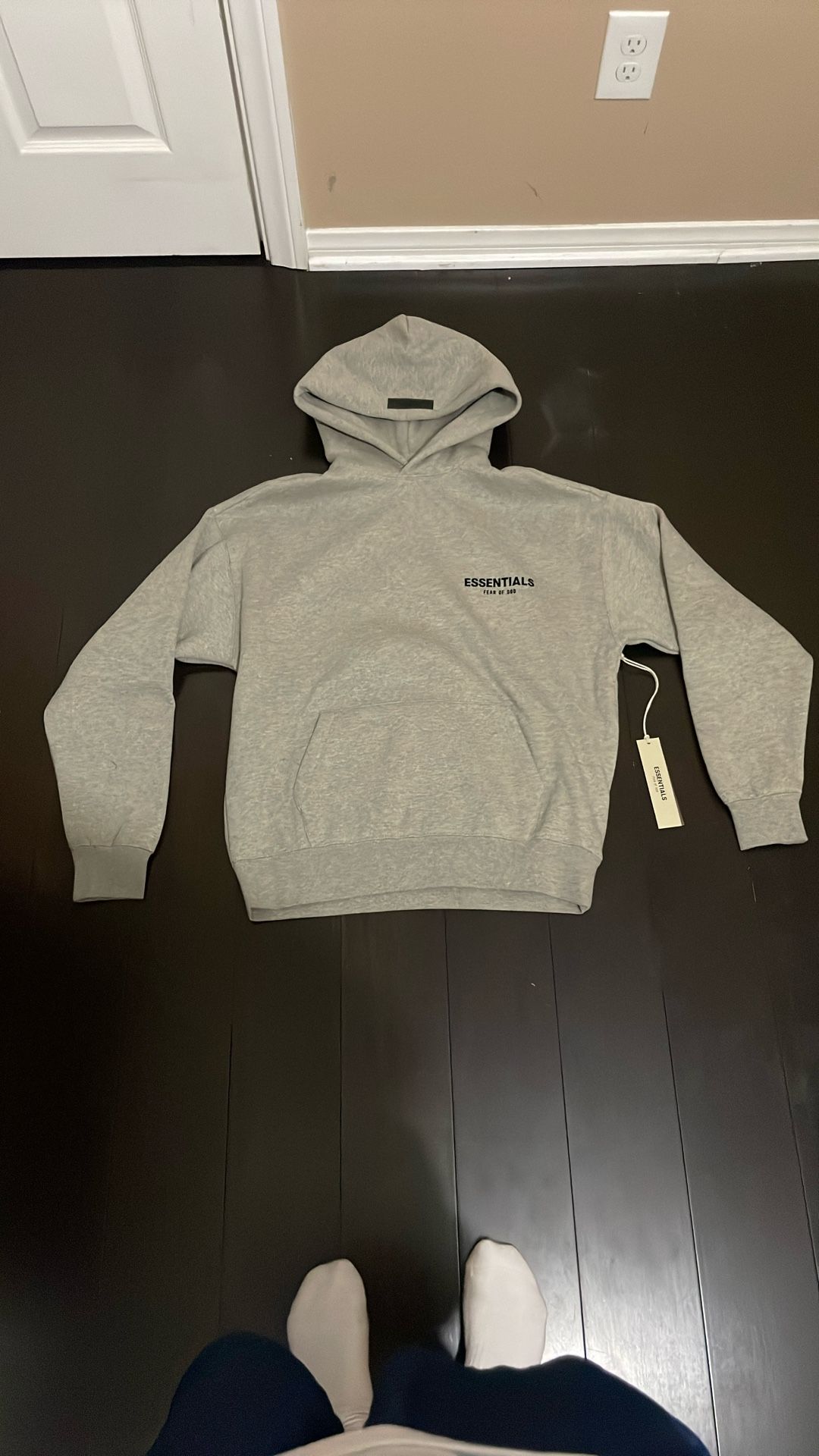 Dark Oatmeal Essentials Hoodie Size Small