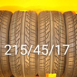 4 New Tires For Sale 215/45/17 We Service Motorcycle Tires