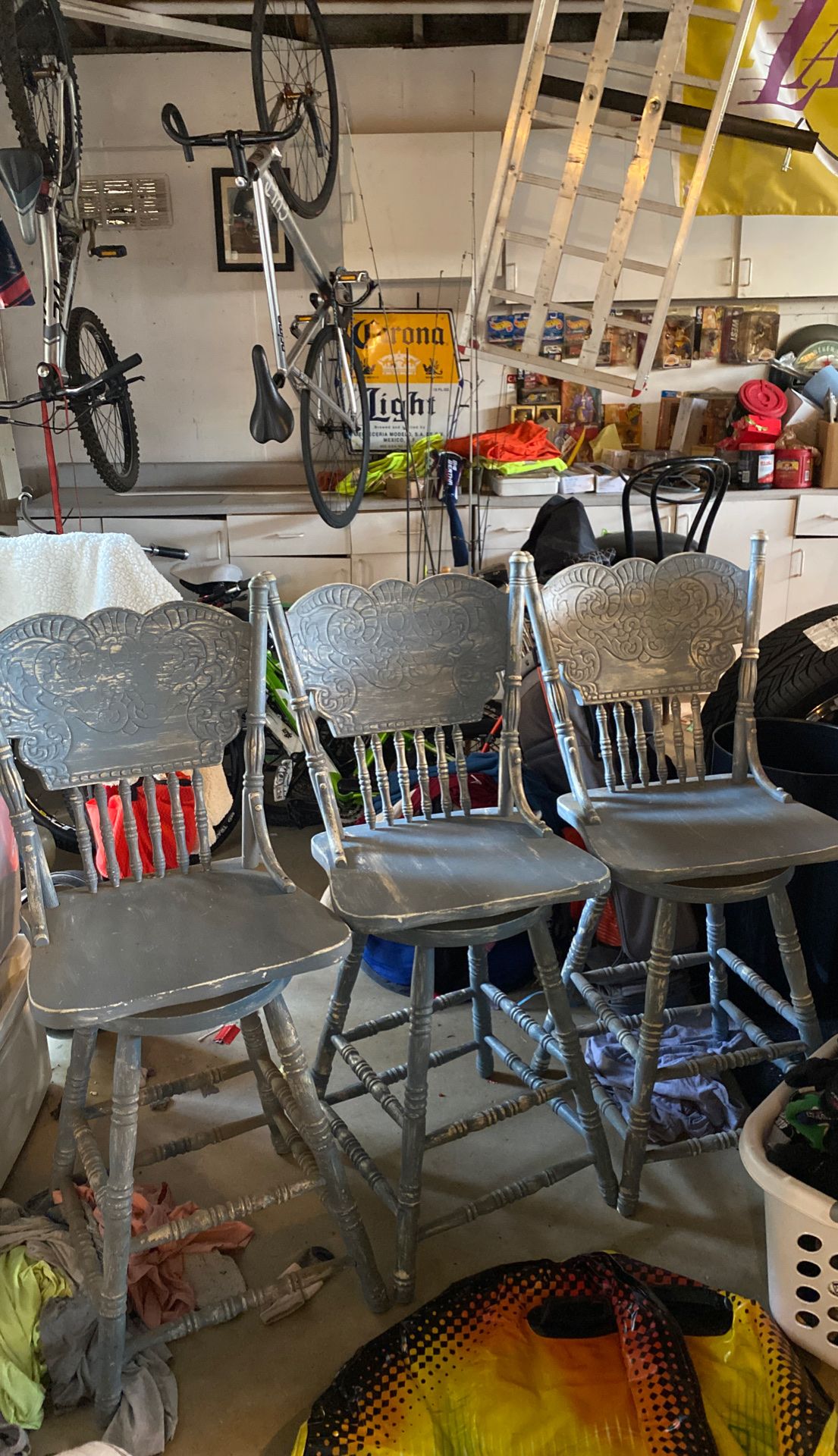 3. -24” swiveling stools great condition