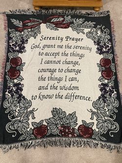 Serenity Prayer Throw