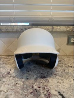 White Rawlings baseball helmet