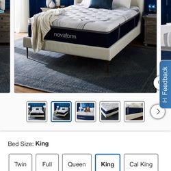 King size mattress, memory foam