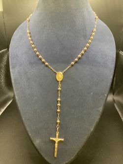 Gold Rosary Necklace
