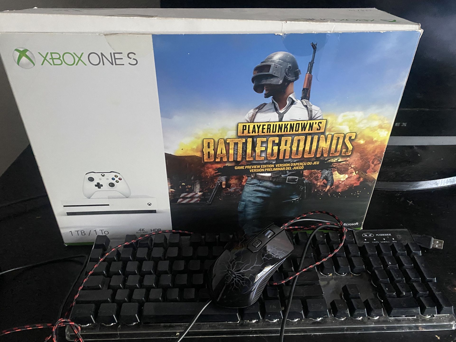 Xbox One S With Gaming Keyboard And Mouse