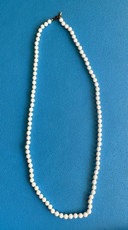 Monet White Beads Costume Necklace