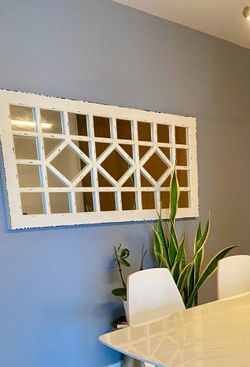 Vintage  Distressed Wood Mirror