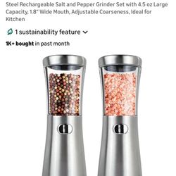 Electric Salt And Pepper Grinder Set