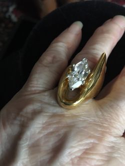 Cubic zirconia set in heavy gold plated