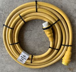 HUBBELL HBL61CM42LED Marine Cord 50A/125/250V 25FT YL W/ LEDS