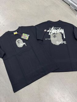 Black stussy bape shirt