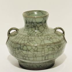 Chinese Celadon Crackle Glazed Vase