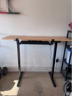 Sit/stand wood desk 58x20