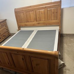 Cal. King Size Bed Frame With Box Springs By Ducks Unlimited