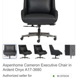 Executive office luxury deluxe chair premium leather quality cushion business owner lawyer onyx new 