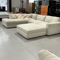 Andee Fabric Sectional With Ottoman 