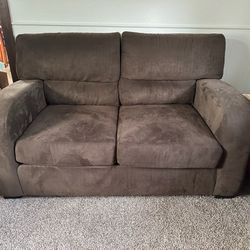 Brown Suede Couches 
