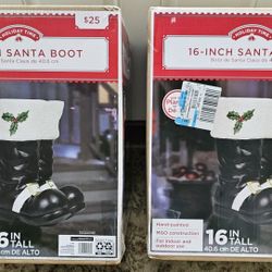 Holiday Time 16 Inch Santa Boot