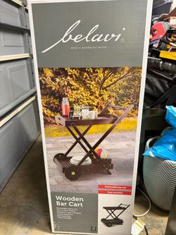 Belavi wooden Bar Cart