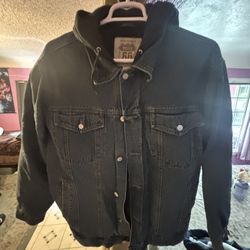 Vintage Denim Hoodied Jacket Route 66 Clothing 